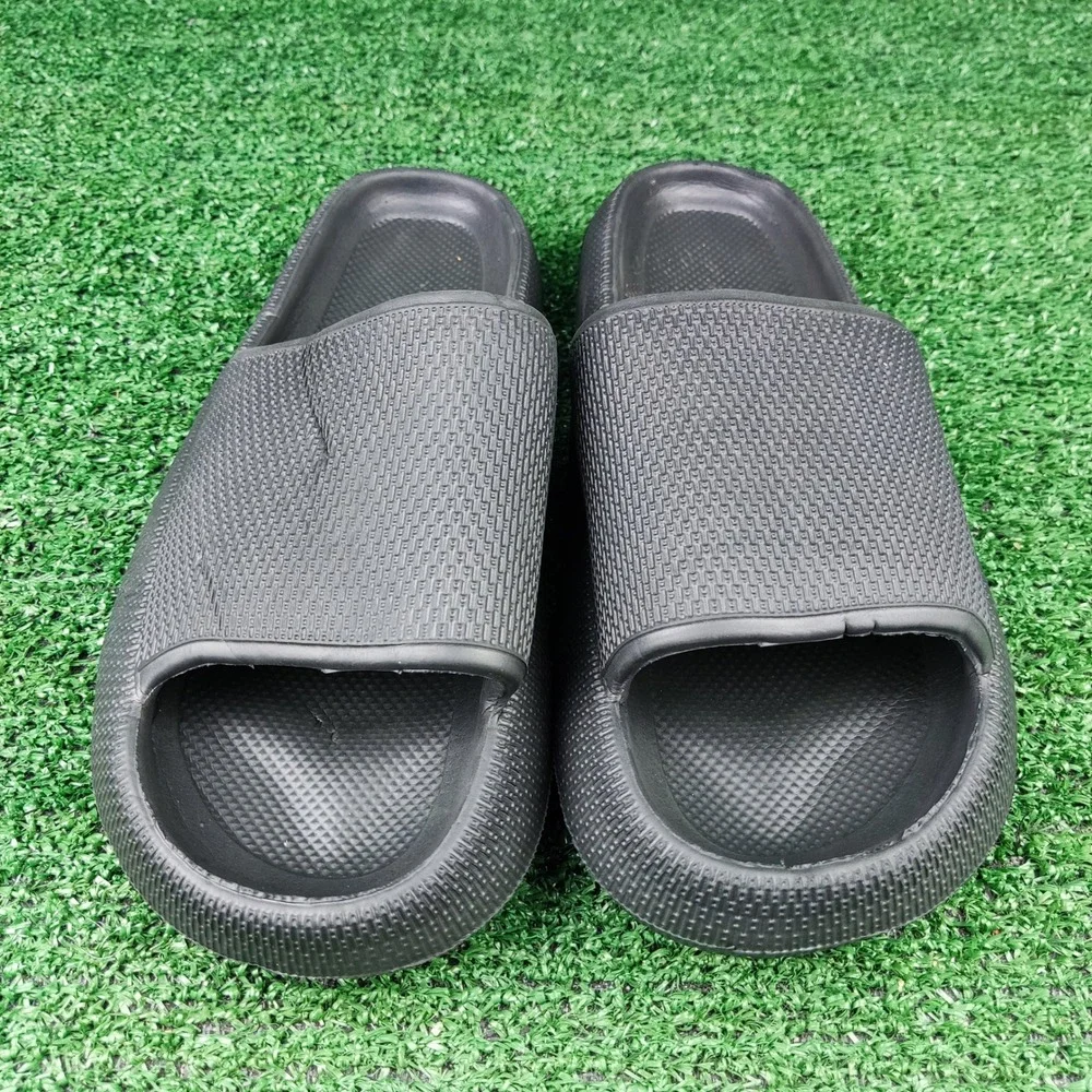Unbranded Slides Unisex M 7/8 Black Cloud Sandals Platform Lightweight Comfort